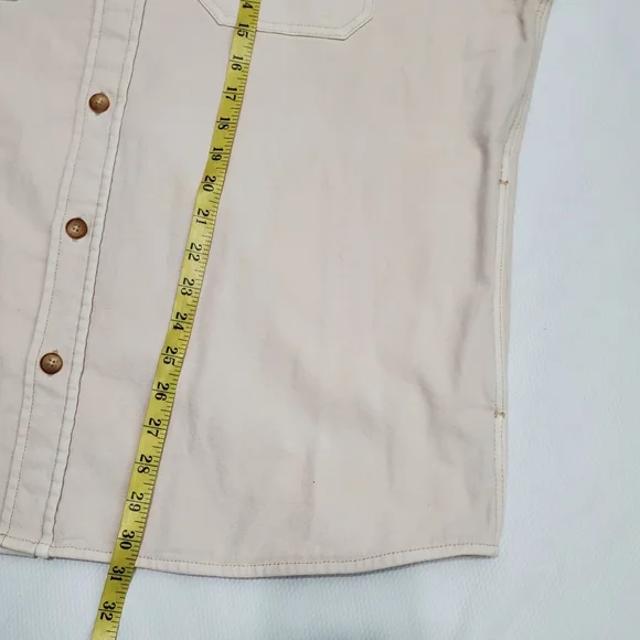 Faherty Sunwashed Organic Cotton CPO Shirt Jacket Sea Salt Mens XL - Picture 12 of 14